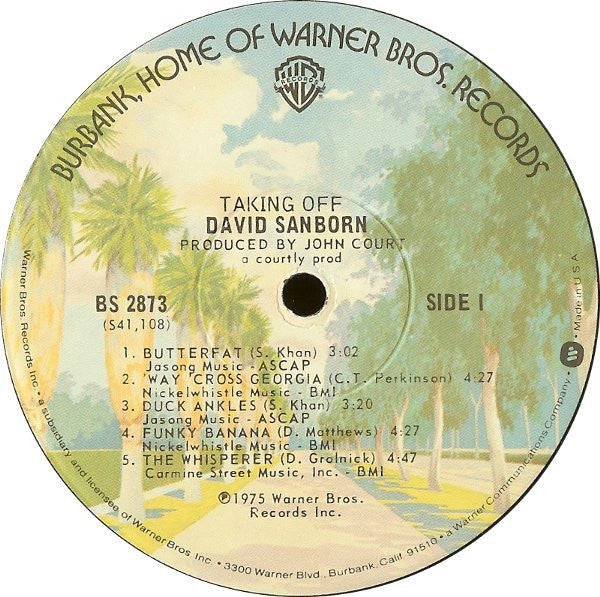 David Sanborn - Taking Off (Vinyl, LP, Album) Good Plus (G+) / Good Plus (G+)
