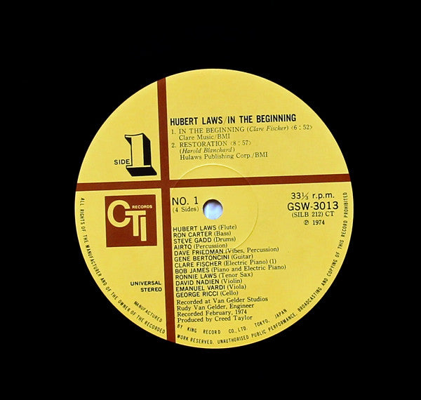 Hubert Laws - In The Beginning (2xVinyl, LP, Album) Near Mint (NM or M-) / Good Plus (G+)