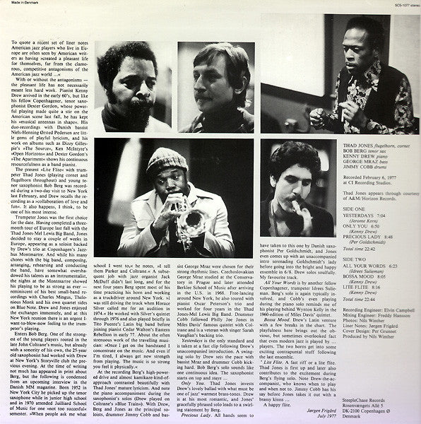 Kenny Drew Quintet - Lite Flite (Vinyl, LP, Album) Very Good (VG) / Very Good (VG)