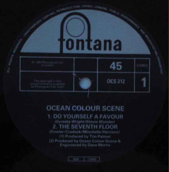 Ocean Colour Scene - Do Yourself A Favour (Vinyl, 12", 45 RPM, Single) Very Good Plus (VG+) / Near Mint (NM or M-)