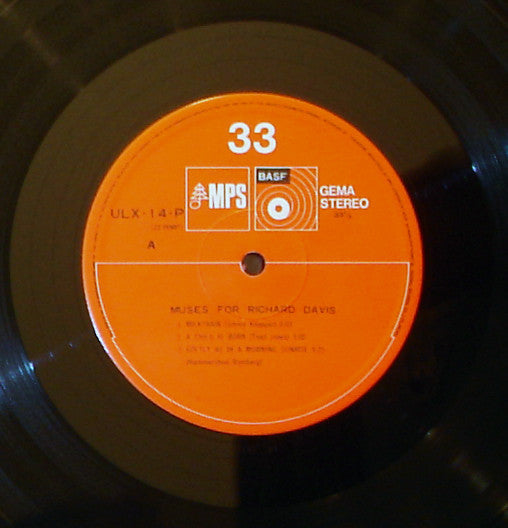 Richard Davis (2) - Muses For Richard Davis (Vinyl, LP, Album, Reissue) Very Good Plus (VG+) / Very Good Plus (VG+)