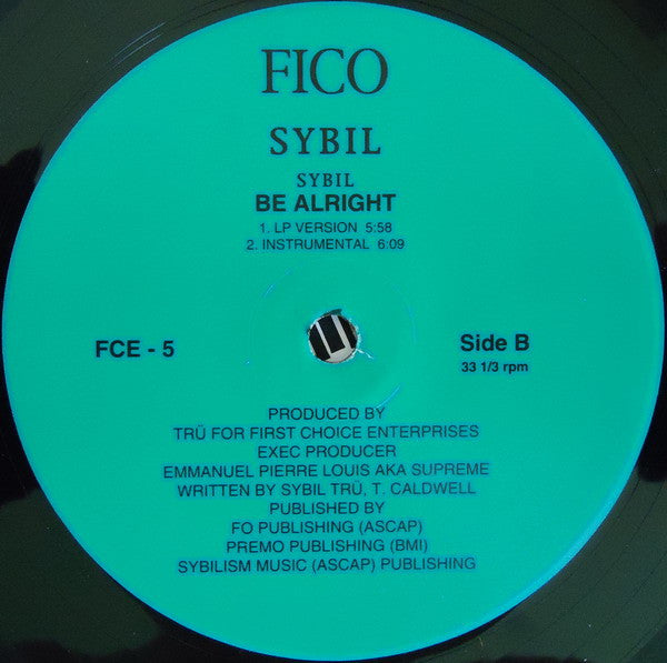 Sybil - You Should Of Told Me (Vinyl, 12", 33 ⅓ RPM) Very Good Plus (VG+) / Very Good Plus (VG+)