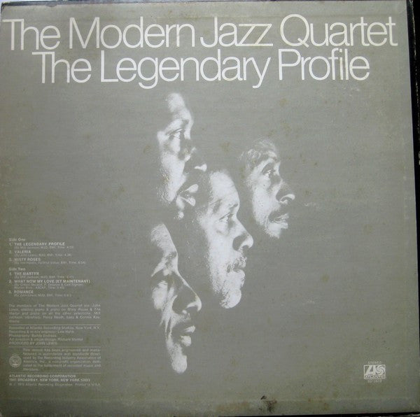 The Modern Jazz Quartet - The Legendary Profile (Vinyl, LP, Album, Stereo) Very Good Plus (VG+) / Very Good Plus (VG+)