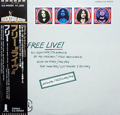 Free - Free Live (Vinyl, LP, Album, Reissue) Near Mint (NM or M-) / Very Good Plus (VG+)