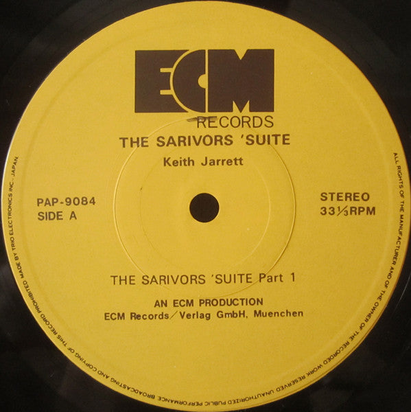 Keith Jarrett - The Survivors' Suite (Vinyl, LP, Album) Very Good Plus (VG+) / Good (G)