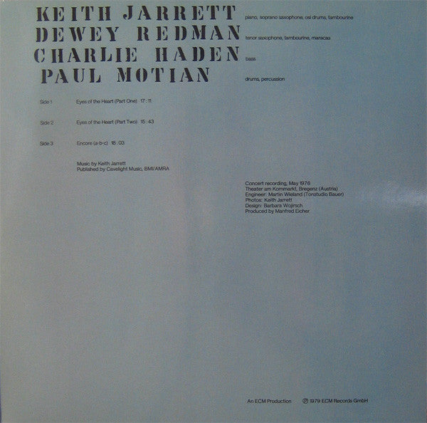 Keith Jarrett - Eyes Of The Heart (Vinyl, Vinyl, LP, Album, LP, Sin...
