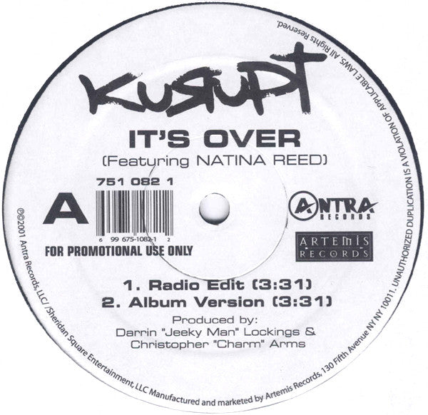 Kurupt - It's Over (Vinyl, 12", 33 ⅓ RPM, Single, Promo) Good Plus (G+) / Very Good Plus (VG+)