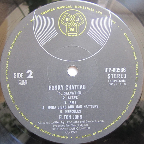 Elton John - Honky Château (Vinyl, LP, Album, Stereo)