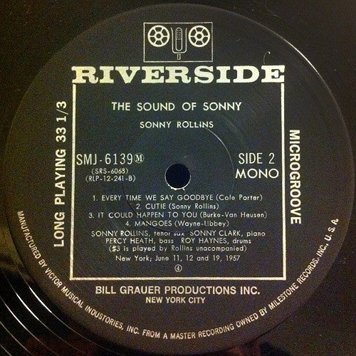 Sonny Rollins - The Sound Of Sonny (Vinyl, LP, Album, Reissue, Mono) Very Good (VG) / Very Good (VG)