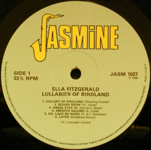 Ella Fitzgerald - Lullabies Of Birdland (Vinyl, LP, Album, Compilation, Reissue, Mono) Very Good (VG) / Good Plus (G+)