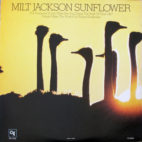 Milt Jackson - Sunflower (Vinyl, LP, Album) Very Good (VG) / Very Good (VG)