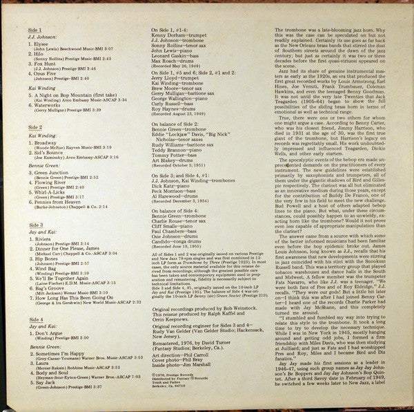 J.J. Johnson - Early Bones (2xVinyl, LP, Compilation) Good Plus (G+) / Good Plus (G+)