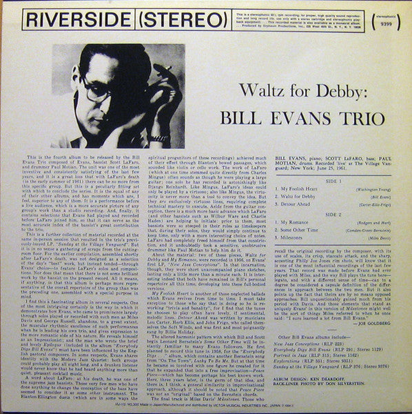 The Bill Evans Trio - Waltz For Debby (Vinyl, LP, Album, Reissue, S...