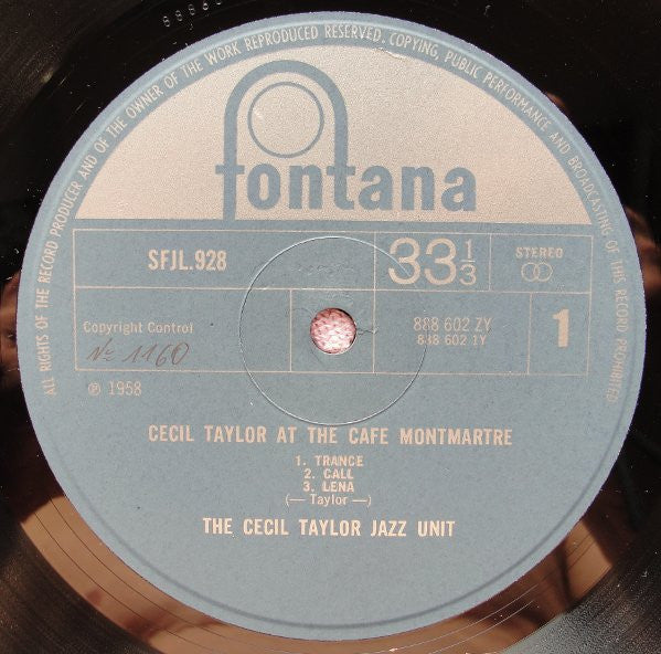 Cecil Taylor - Cecil Taylor At The Café Montmartre (Vinyl, LP, Album, Reissue) Very Good Plus (VG+) / Good Plus (G+)