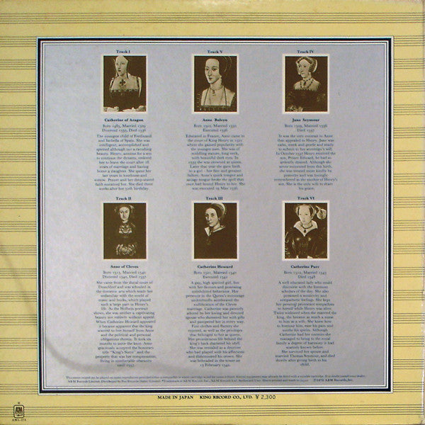 Rick Wakeman - The Six Wives Of Henry VIII (Vinyl, LP, Album, Repress)