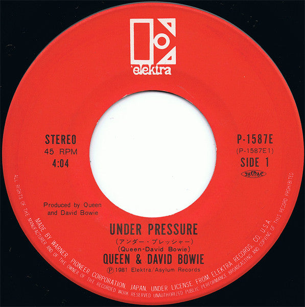 Queen - Under Pressure (Vinyl, 7", 45 RPM, Single, Stereo) Very Good Plus (VG+) / Very Good Plus (VG+)