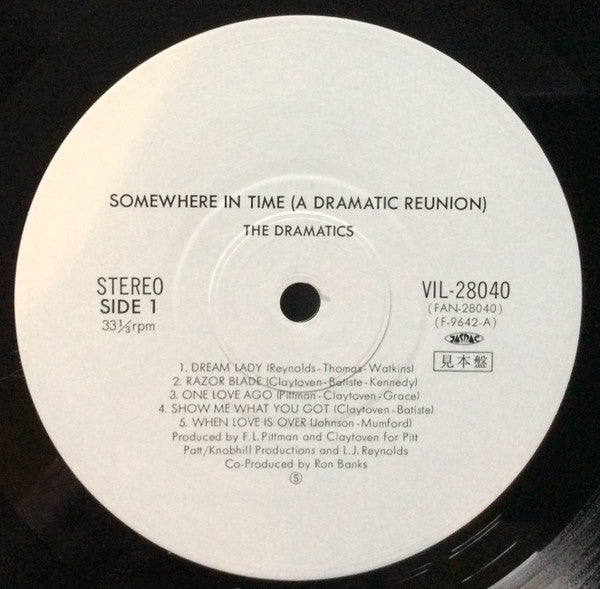 The Dramatics - Somewhere In Time (A Dramatic Reunion) (Vinyl, LP, Album, Promo) Very Good (VG) / Very Good (VG)