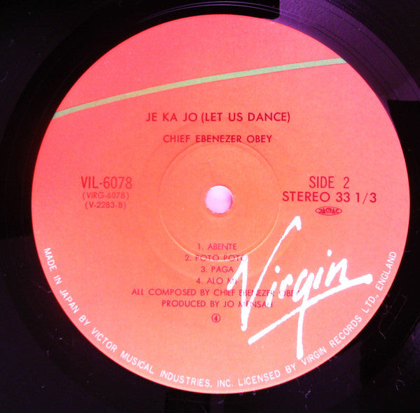 Ebenezer Obey - Je Ka Jo (Vinyl, LP) Good Plus (G+) / Very Good (VG)