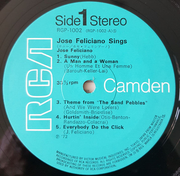 José Feliciano - José Feliciano Sings (Vinyl, LP, Compilation, Stereo) Very Good Plus (VG+) / Very Good Plus (VG+)