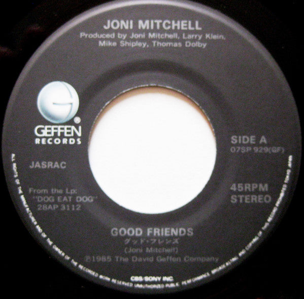 Joni Mitchell - Good Friends (Vinyl, 7", 45 RPM, Single, Stereo) Very Good Plus (VG+) / Very Good (VG)