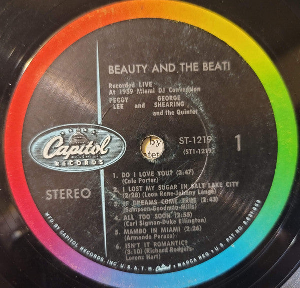 Peggy Lee - Beauty And The Beat! (Vinyl, LP, Album, Stereo) Very Good Plus (VG+) / Very Good (VG)