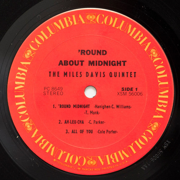 Miles Davis - 'Round About Midnight (Vinyl, LP, Album, Stereo, Reissue) Very Good Plus (VG+) / Very Good Plus (VG+)