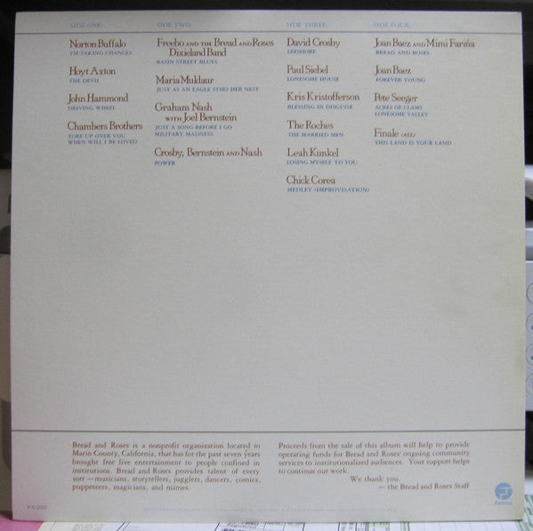 Various - The Bread And Roses Festival Of Music (2xVinyl, LP, Compilation, Promo) Very Good Plus (VG+) / Very Good Plus (VG+)