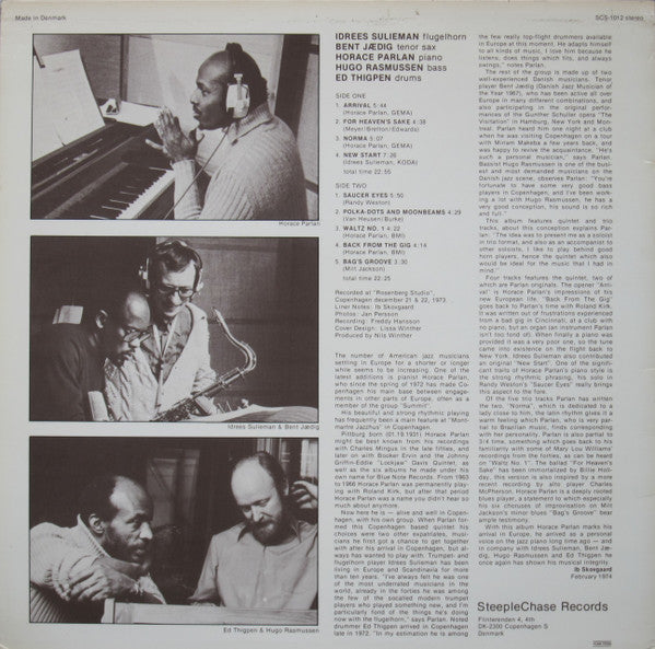 Horace Parlan - Arrival (Vinyl, LP, Album, Stereo) Good Plus (G+) / Good Plus (G+)