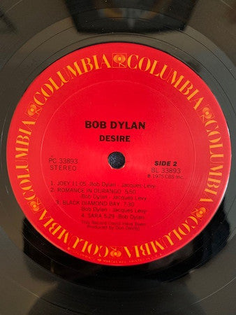 Bob Dylan - Desire (Vinyl, LP, Album, Stereo)