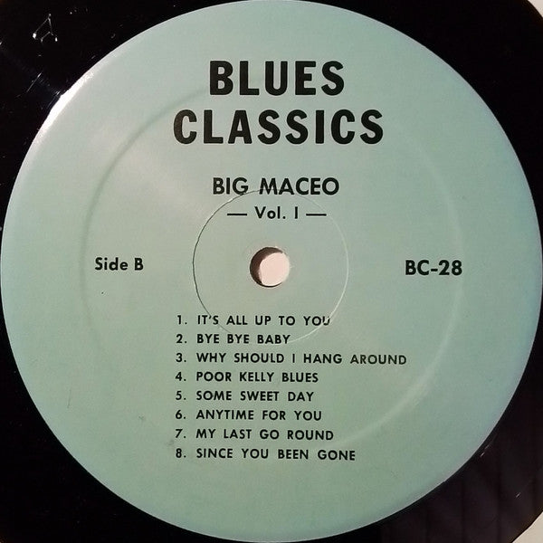 Big Maceo - The King Of Chicago Blues Piano Volume One (Vinyl, LP, Compilation) Very Good Plus (VG+) / Very Good (VG)
