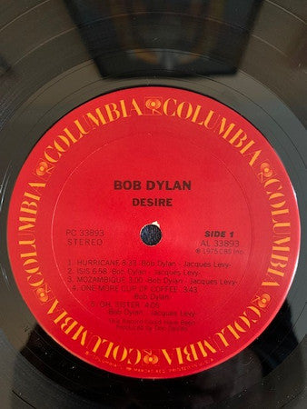 Bob Dylan - Desire (Vinyl, LP, Album, Stereo) Very Good Plus (VG+) / Very Good (VG)