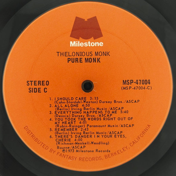 Thelonious Monk - Pure Monk (2xVinyl, LP, Compilation, Remastered, Stereo) Good Plus (G+) / Good (G)