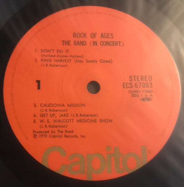 The Band - Rock Of Ages: The Band In Concert (Vinyl, LP, Reissue)