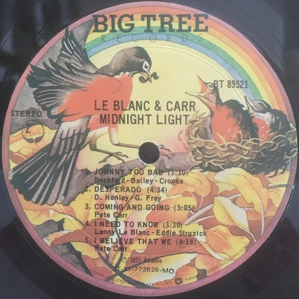 LeBlanc & Carr - Midnight Light (Vinyl, LP, Album) Very Good (VG) / Very Good Plus (VG+)