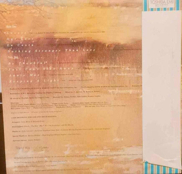 Natalie Cole - Thankful (Vinyl, LP, Album, Promo) Very Good Plus (VG+) / Good Plus (G+)