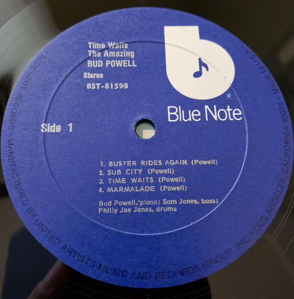 Bud Powell - The Amazing Bud Powell - Time Waits (Vinyl, LP, Album, Reissue, Stereo) Very Good (VG) / Good Plus (G+)