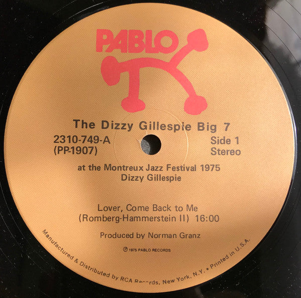Dizzy Gillespie - The Dizzy Gillespie Big 7 At The Montreux Jazz Festival 1975 (Vinyl, LP, Album, Stereo) Good Plus (G+) / Good Plus (G+)