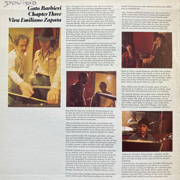 Gato Barbieri - Chapter Three: Viva Emiliano Zapata (Vinyl, LP, Album, Quadraphonic) Good Plus (G+) / Very Good (VG)