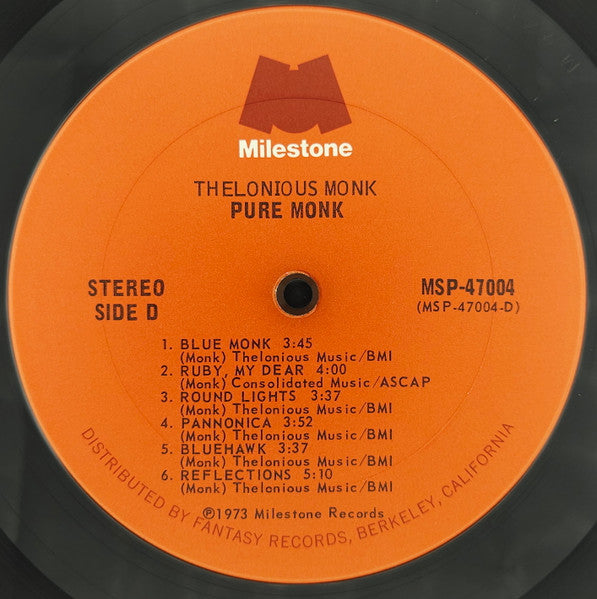Thelonious Monk - Pure Monk (2xVinyl, LP, Compilation, Remastered, Stereo) Good Plus (G+) / Good (G)