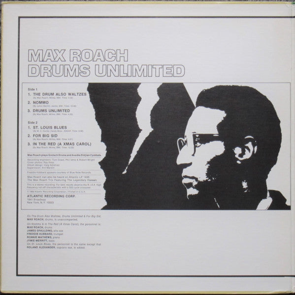 Max Roach - Drums Unlimited (Vinyl, LP, Album, Reissue) Very Good (VG) / Very Good Plus (VG+)