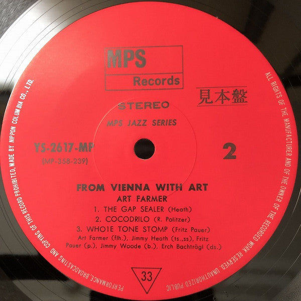 Art Farmer Quintet - From Vienna With Art (Vinyl, LP, Album, Promo) Very Good Plus (VG+) / Very Good Plus (VG+)