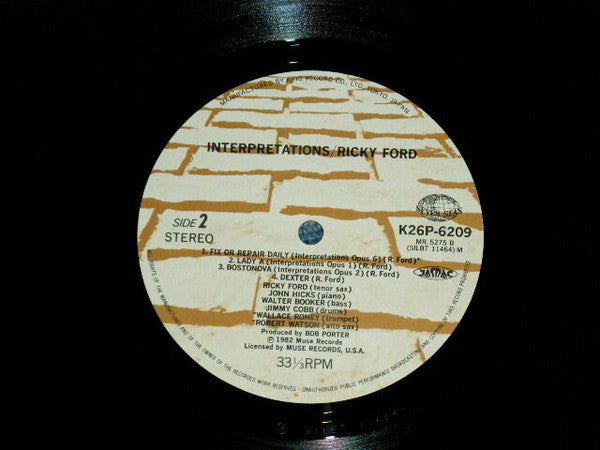 Ricky Ford - Interpretations (Vinyl, LP, Album) Very Good Plus (VG+) / Very Good (VG)