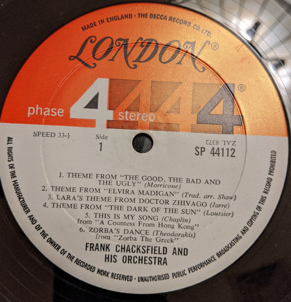 Frank Chacksfield & His Orchestra - Foreign Film Festival (Vinyl, LP) Good Plus (G+) / Very Good (VG)