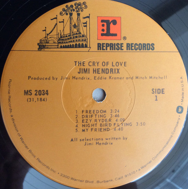 Jimi Hendrix - The Cry Of Love (Vinyl, LP, Album, Reissue, Stereo) Very Good Plus (VG+) / Very Good Plus (VG+)