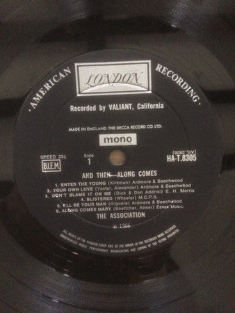 The Association (2) - And Then...Along Comes The Association (Vinyl, LP, Album, Mono) Good Plus (G+) / Very Good (VG)