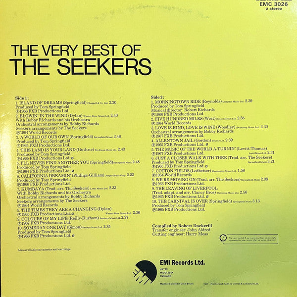 The Seekers - The Very Best Of The Seekers (Vinyl, LP, Compilation, Stereo) Good Plus (G+) / Good Plus (G+)