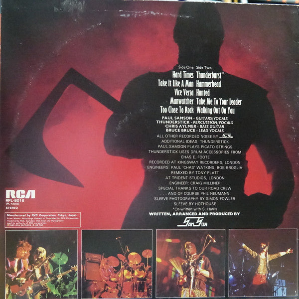 Samson (3) - Head On (Vinyl, LP, Album, Promo) Near Mint (NM or M-) / Very Good Plus (VG+)