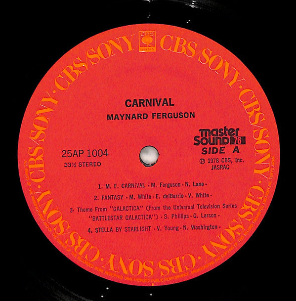 Maynard Ferguson - Carnival (Vinyl, LP, Album) Very Good (VG) / Good Plus (G+)