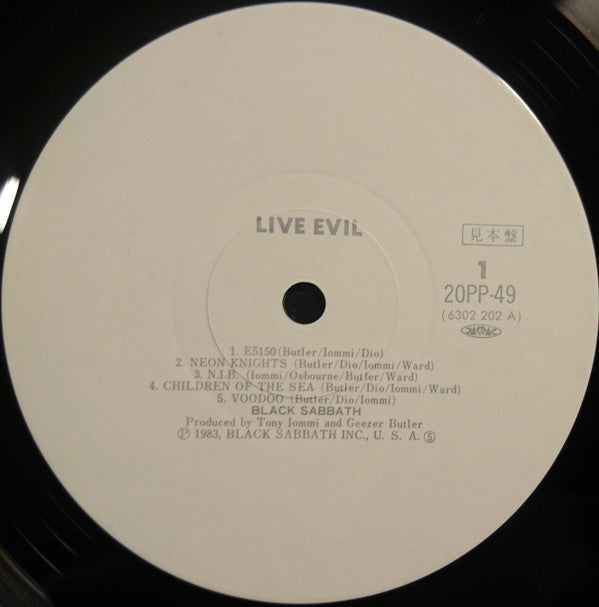 Black Sabbath - Live Evil (2xVinyl, LP, Album, Promo) Near Mint (NM or M-) / Very Good Plus (VG+)