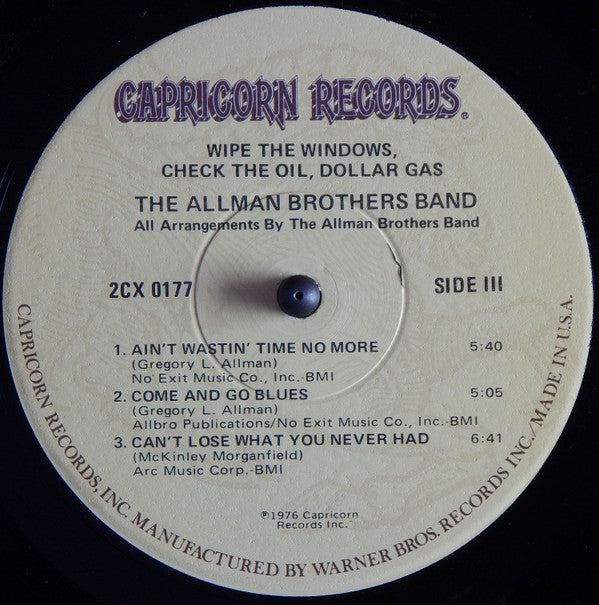 The Allman Brothers Band - Wipe The Windows, Check The Oil, Dollar ...
